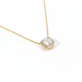 110654, BRIGHTER THAN GLITTER DAINTY SQUARE CUBIC ZIRCONIA NECKLACE