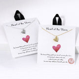 110656, HEART OF THE STORM DAINTY VALENTINES HEART CHARM NECKLACE