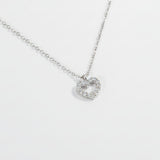 110660, BRAVEHEARTED DAINTY CUBIC ZIRCONIA ACCENT CUTOUT VALENTINE HEART CHARM NECKLACE