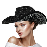 110667, CRYSTAL EMBELLISHED SUEDE COWBOY HAT