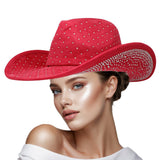 Crystal Embellished Suede Cowboy HAT - view 6
