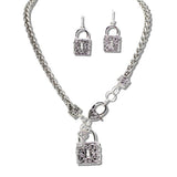 110773, VINTAGE FILIGREE KEY LOCK NECKLACE