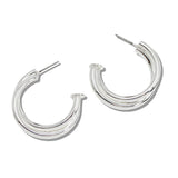 110804, POLISHED DOUBLE BAND HOOP EARRINGS