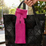 Short Strap Ribbed Knit Iphone Sleeve Pouch - view 6