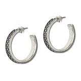 110818, WESTERN CHECKERBOARD HOOP EARRINGS