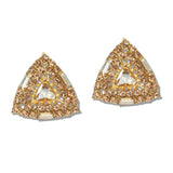 110854, GEOMETRIC CRYSTAL TRIANGLE EARRINGS