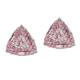 110854, GEOMETRIC CRYSTAL TRIANGLE EARRINGS