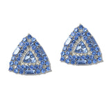 110854, GEOMETRIC CRYSTAL TRIANGLE EARRINGS