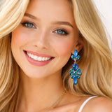 110857, CHANDELIER CRYSTAL TEARDROP RHINESTONE EARRING