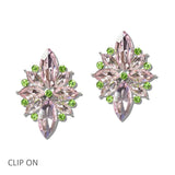 110860, SORORITY MARQUISE CRYSTAL CLIP ON EARRINGS