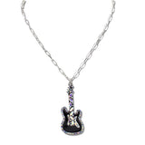 110874, WESTERN ELECTRIC GUITAR AB CRYSTAL NECKLACE