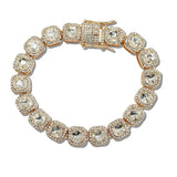 110882, GEOMETRIC LINK PAVE RHINESTONE BRACELET