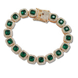 110882, GEOMETRIC LINK PAVE RHINESTONE BRACELET