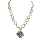 110886, CLOVER TOGGLE PENDANT CHAIN NECKLACE