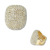 110889, PAVE CRYSTAL DOMED STRETCH RING wholesale fashion jewelry - GOOD FEELINGS, INC