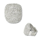 110889, PAVE CRYSTAL DOMED STRETCH RING wholesale fashion jewelry - GOOD FEELINGS, INC