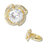 110891, SOLITAIRE HALO FLORAL STRETCH RING wholesale fashion jewelry - GOOD FEELINGS, INC