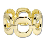 110916, MODERN POLISHED OVAL LINK BANGLE BRACELET