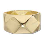 110918, BOLD GEOMETRIC POLISH HINGED BANGLE BRACELET