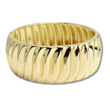 110919, POLISHED RIBBED HINGED BANGLE BRACELET