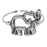 110921, FILIGREE ELEPHANT CUTOUT BANGLE BRACELET