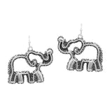 110922, FILIGREE CUTOUT ELEPHANT EARRINGS