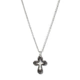 110926, FILIGREE SPOON CROSS PENDANT NECKLACE