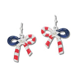 110938, PATRIOTIC AMERICANA BOW EARRINGS