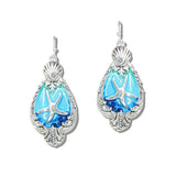 110940, COASTAL STARFISH ENAMEL DROP EARRINGS