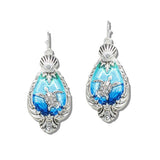 110941, COASTAL SEA TURTLE ENAMEL DROP EARRINGS