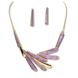110954, MODERN ENAMEL INRAY FAN NECKLACE