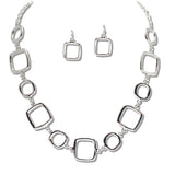110955, POLISHED GEOMETRIC LINK NECKLACE