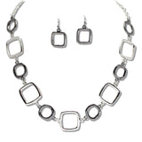 110955, POLISHED GEOMETRIC LINK NECKLACE