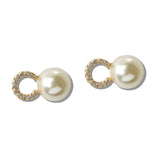 110957, COCO PAVE CRYSTAL PEARL STUD EARRINGS