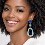 110959, ACETATE COLOR BLOCK GEOMETRIC DROP EARRINGS