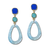 110959, ACETATE COLOR BLOCK GEOMETRIC DROP EARRINGS