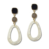 110959, ACETATE COLOR BLOCK GEOMETRIC DROP EARRINGS