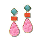 110960, ACETATE GEOMETRIC DROP EARRINGS