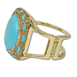 110972, BLING CRYSTAL AND OVAL GEMSTONE BANGLE BRACELET