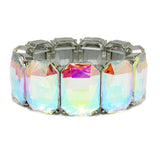 Rectangle Geometric Rhinestone Stretch Bracelet - view 6
