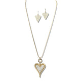 110990, ACETATE HEART PENDANT ADJUSTABLE LONG NECKLACE