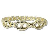 111018, 14K GOLD PLATED NAUTICAL LINK DESIGNER INSPIRED BRACELET