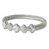 14K Gold Plated Clover CZ Designer Inspired Bracelet - view 3