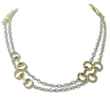 111041, 14K GOLD PLATED HORSEBIT LONG DESIGNER INSPIRED NECKLACE