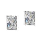 111052, EMERALD CUT CZ STUD EARRINGS