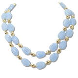 111056, RESIN BEADED DOUBLE LAYERED NECKLACE