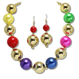 111063, CHUNKY BALL BEADED NECKLACE