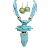 111065, MULTI CORD RESIN STATEMENT NECKLACE