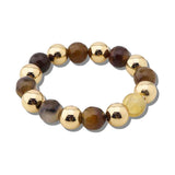 111072, NATURAL GEMSTONE BEADED STRETCH BRACELET