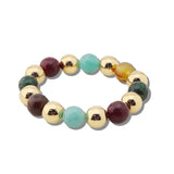 111072, NATURAL GEMSTONE BEADED STRETCH BRACELET